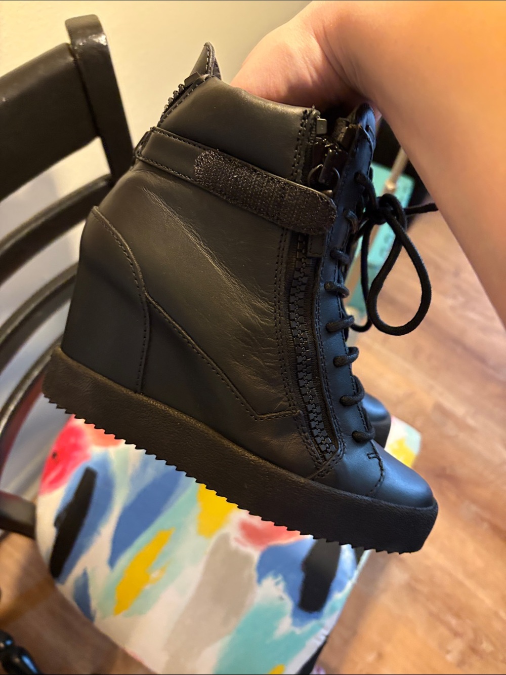 Giuseppe Zanotti by Christian Cowen black high top sneakers - Picture 3 of 6